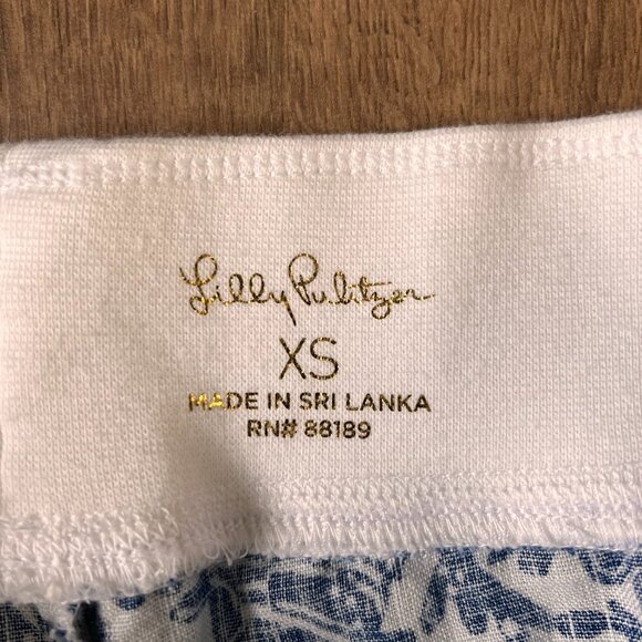 NEW Lilly Pulitzer Beach Palazzo Linen Pant Oyster Bay Blue White Sz XS - Picture 8 of 12